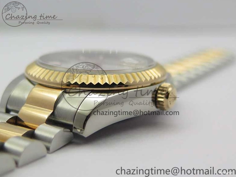 RG SS President Stick Markers NH05A Best GSF 178274 SEIKO 31mm Datejust Edition on Bracelet Dial SS RG Silver 1123